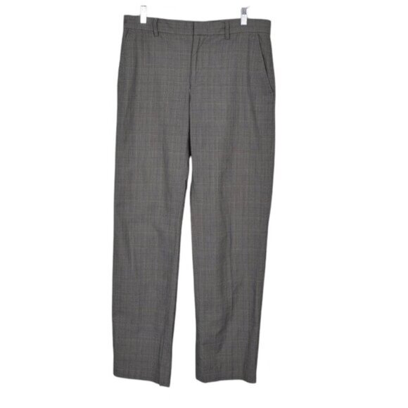 Banana Republic Mens Brown Plaid Dressy Pants Modern Fit Size 33x34 - Picture 1 of 10
